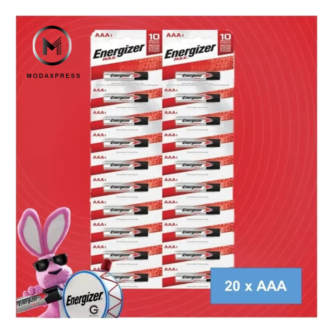 Pila AAA Modaxpress Energizer E92MAX Cilíndrica - pack de 20 unidades