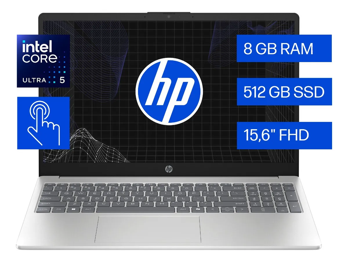 Notebook HP 15-fd2351la Intel Core Ultra 5 8GB RAM 512GB SSD 15,6