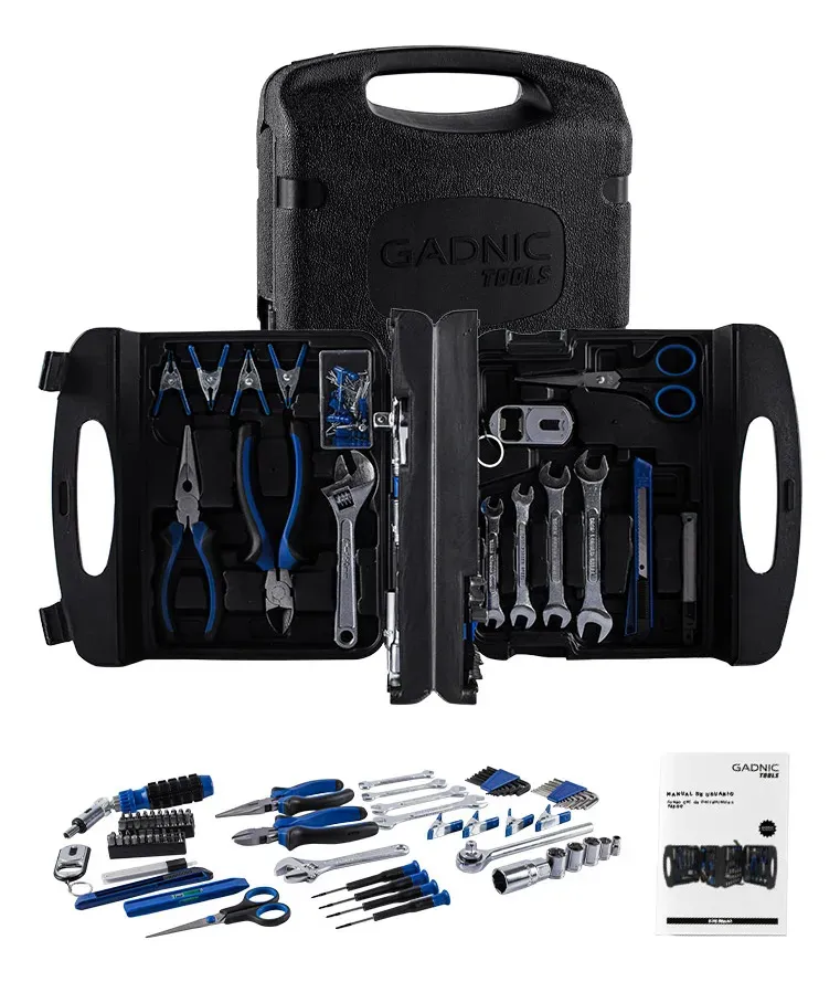 Set De Herramientas Manuales Gadnic Kit Estuche 189 Piezas Negro