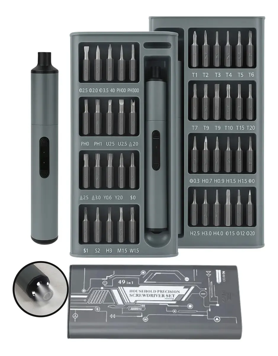 Set De Destornillador Electrico Precision 49 En1 Profesional