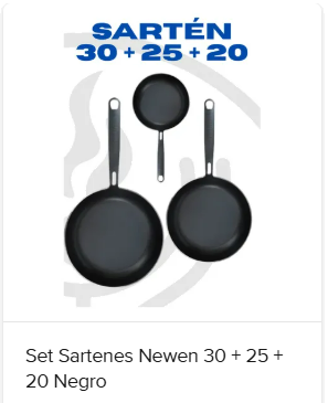 Set Sartenes Newen 30 + 25 + 20