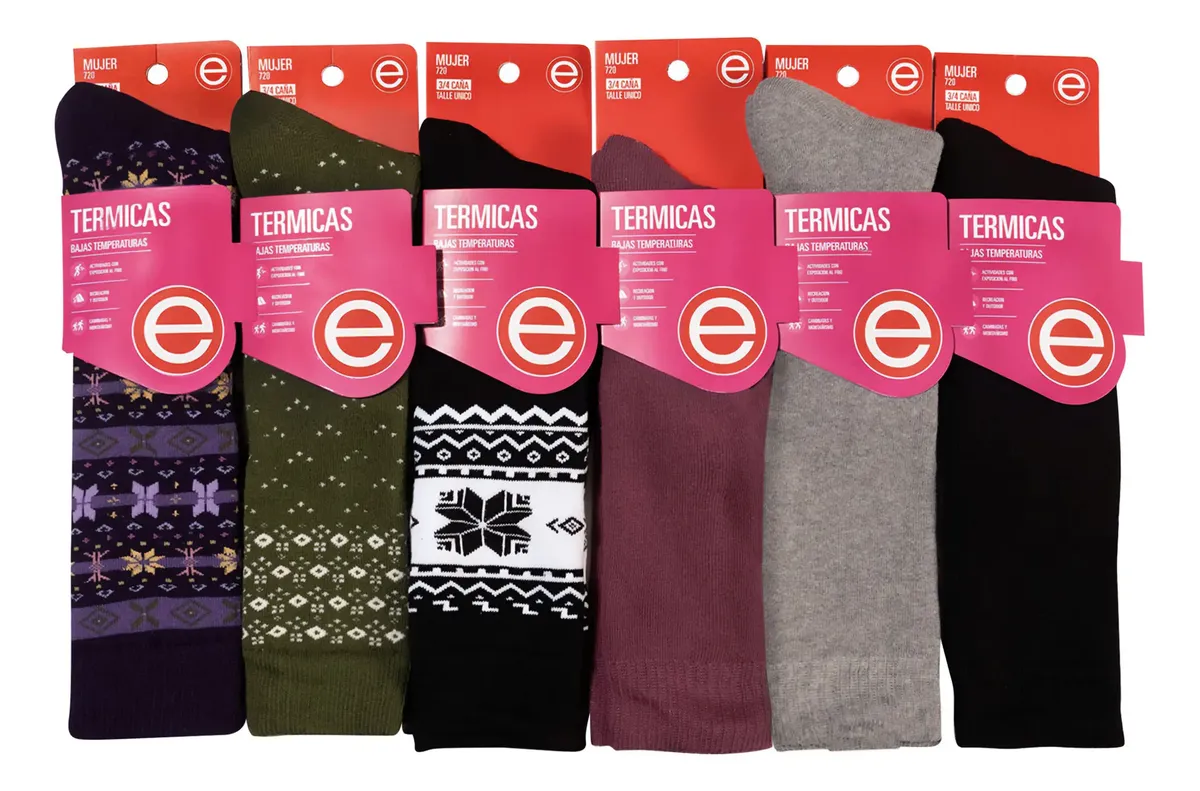 Pack X3 Medias Termicas Mujer Elemento Ski 3/4 Art 720 Surtidos Surtido Según Disponibilidad Único