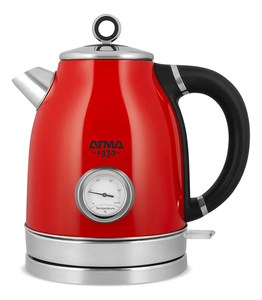 Pava Eléctrica Atma Peat21v Vintage 1.7 L 2200 W Reloj Indicador De Temperatura