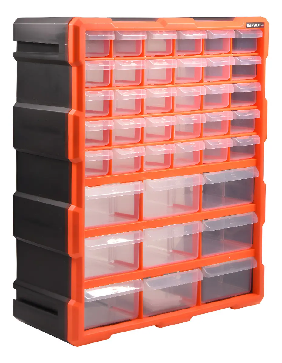 Gavetero Organizador Harden Herramientas 39 Cajones 520375 Naranja