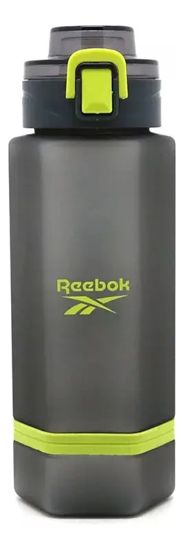 Botella Deportiva Reebok Tapa Traba C/ Compartimiento Filtro Color Negro