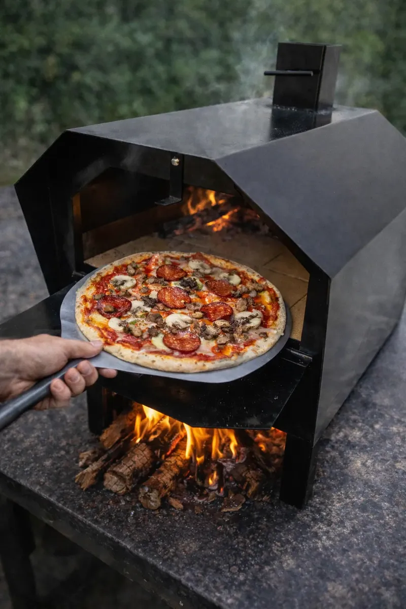 Horno Pizzero A Le�a Portatil Reforzado Refractario Parrilla