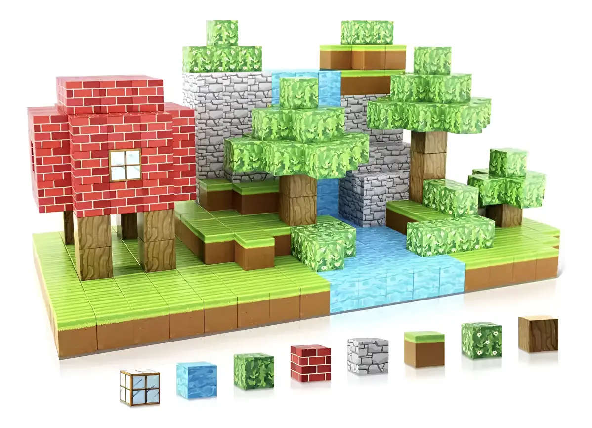 Juego Bloques Para Armar Magn�ticos Mine Craft 2.5cm Regalo 154 Minecraft