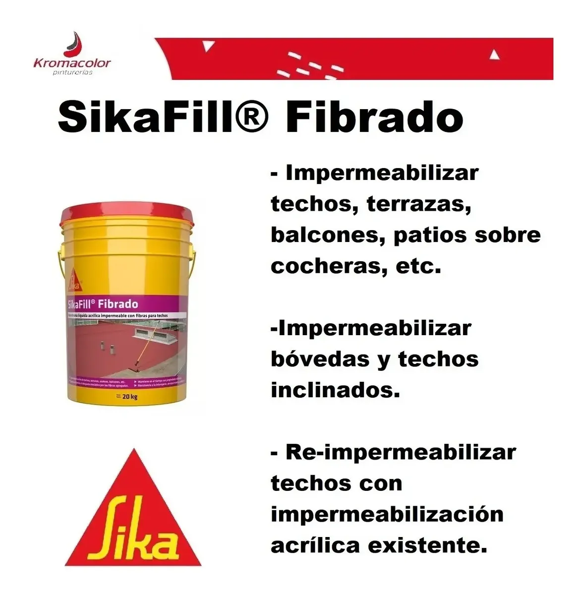 Sikafill Fibrado Impermeabilizante Membrana L�quida 20kg