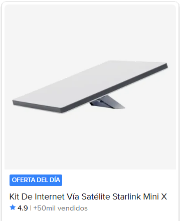 Kit De Internet Vía Satélite Starlink Mini X