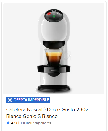 Cafetera Nescafé Dolce Gusto 230v Blanca Genio S Blanco