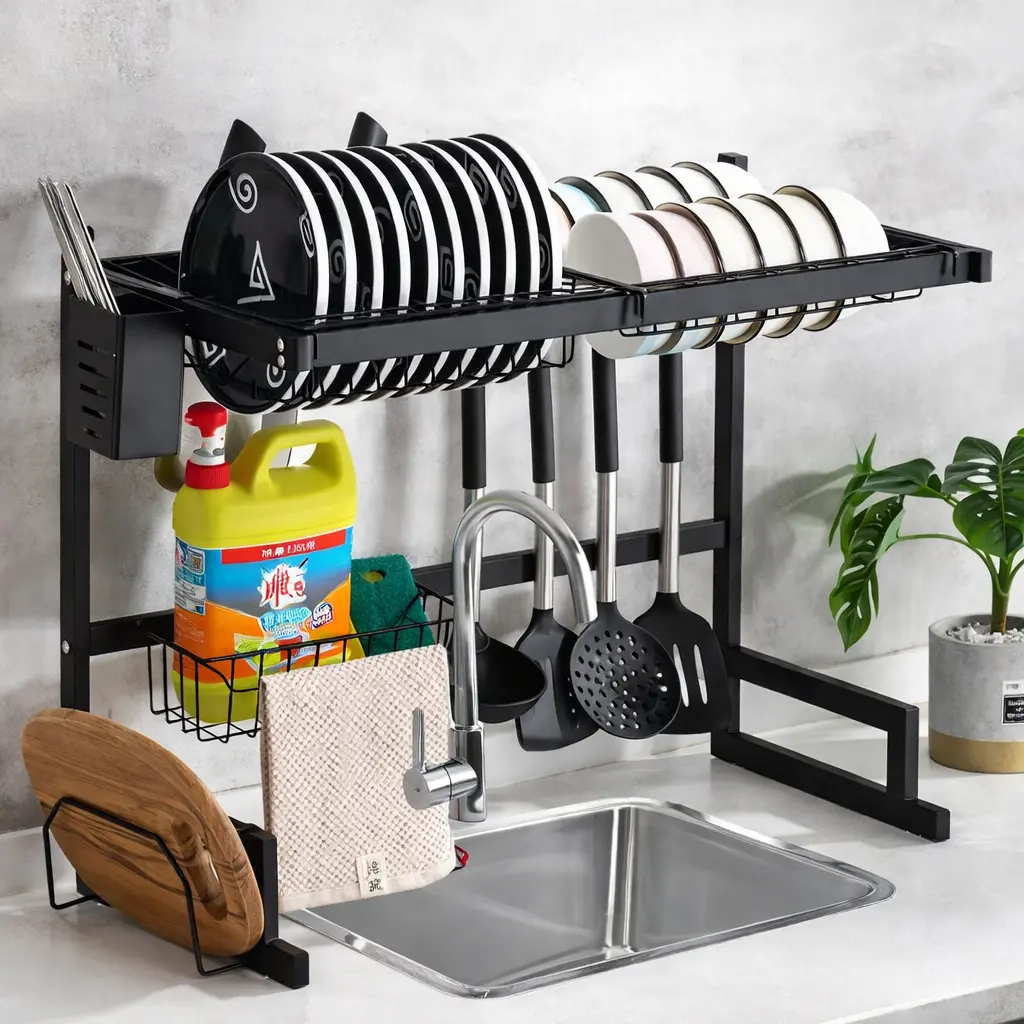 Escurre Seca Platos Para Bacha Organizador 65cm Hogar Actual