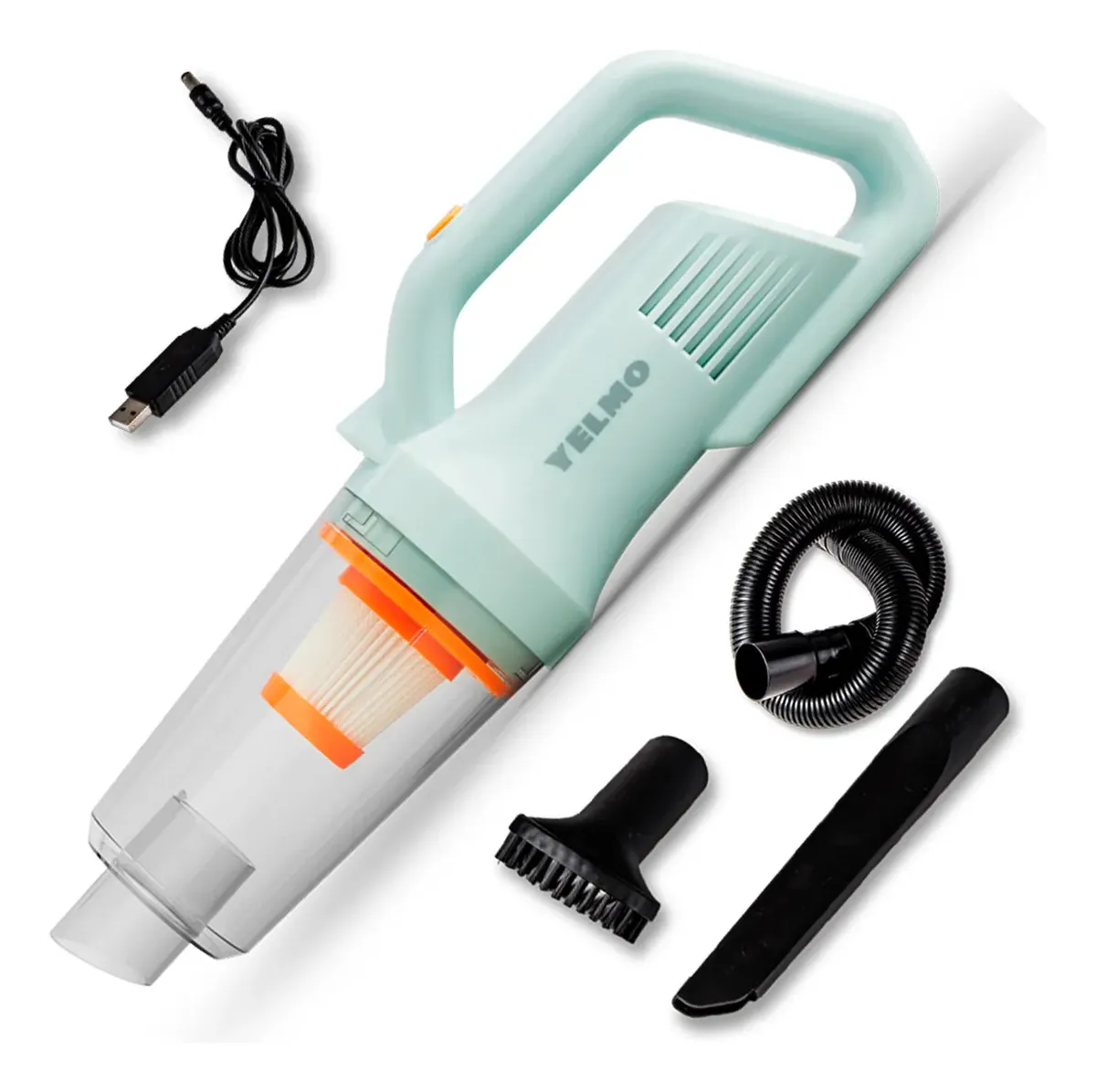 Yelmo As-3240 Aspiradora Para Auto Recargable Usb Color Gris