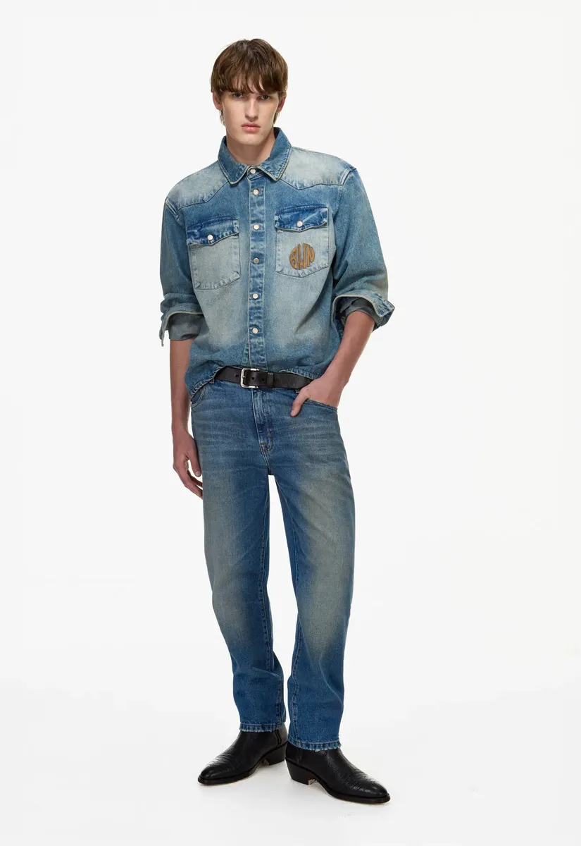 Camisa Hombre Bowen Cowboy Denim Shirt