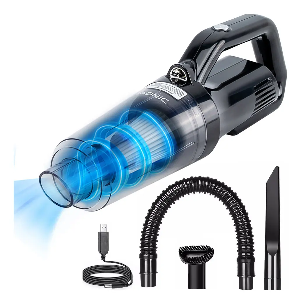 Aspiradora De Mano Portátil Gadnic 9000Pa Batería Duradera Auto y Hogar 120W