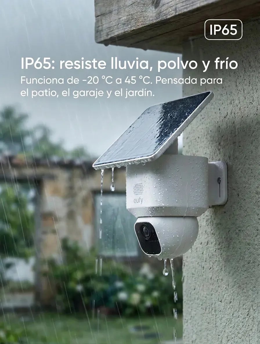 C�mara de Seguridad Exterior Anker eufy SoloCam E30, Domo Solar 360� Inal�mbrica, IP65 Panel Solar, 2K 4MP, Bater�a 10000mAh, Visi�n Nocturna, Detecci�n IA Personas y Veh�culos, Sin Suscripci�n