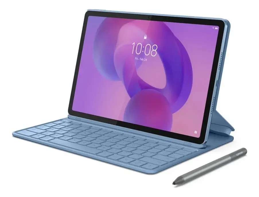 Tablet Lenovo Idea Tab 8gb 128gb Android 15 Con Teclado + L�piz, Color Polar Blue