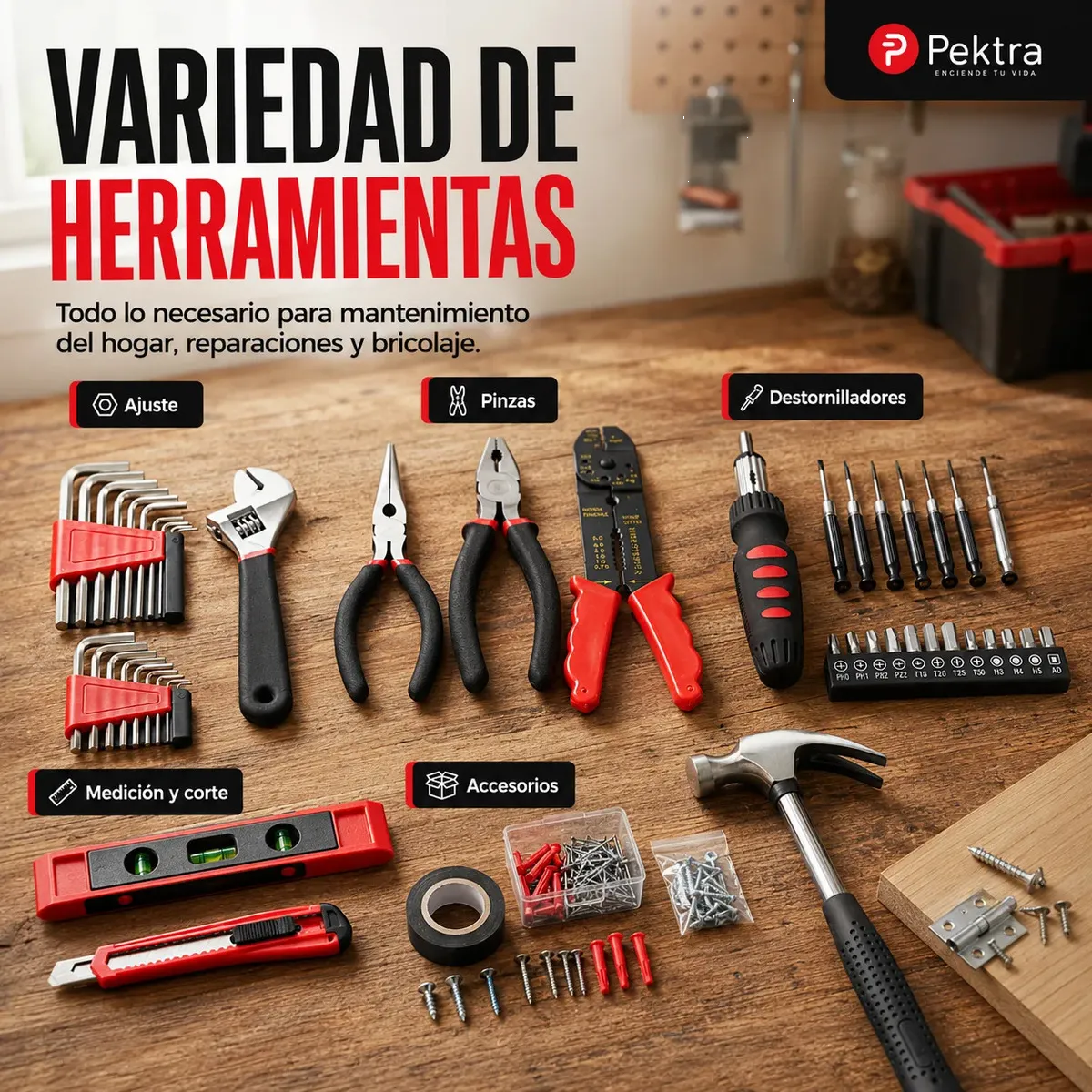 Set Caja De Herramientas Pektra 159 Piezas Con Maletin