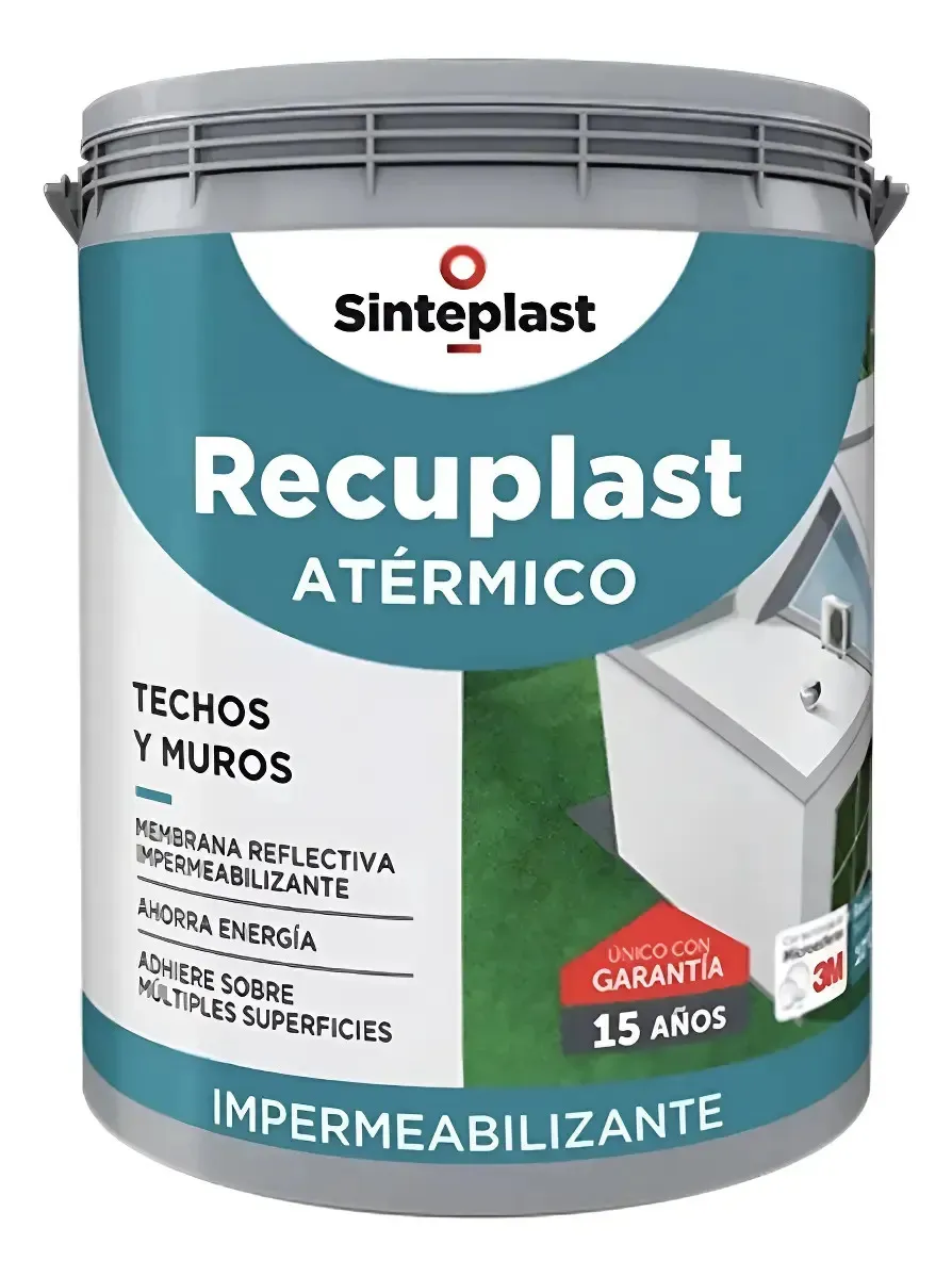 Sinteplast Recuplast Atermico Membrana Impermeabilizante 20kg Acabado Mate Color Blanco