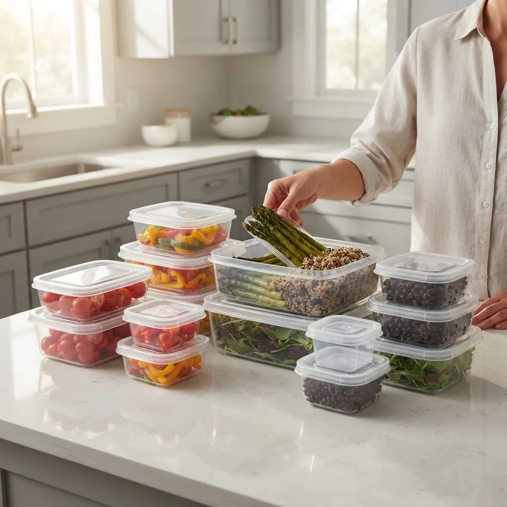 Combo 40 Tupers Transparentes Linea Color