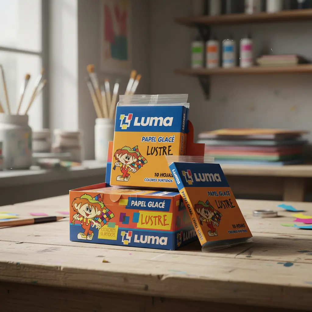 Pack 500 Papel Glace Lustre 10 X 10cm Color Multicolor